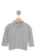 camisa polo manga longa Zara kids cinza