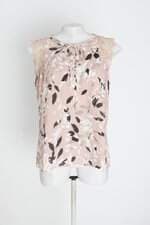 blusa unique chic feminina estampada com renda
