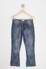 calça jeans marcia mello feminina estampada com recortes