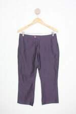 calça de tecido equilibrio feminina roxa