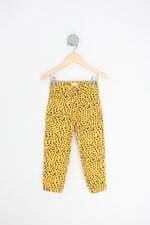calça de sarja fabula kids amarela estampada