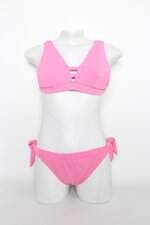 conjunto biquíni via praia feminino rosa