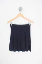 saia zara feminina azul com cós com elástico