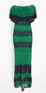vestido la chocolê feminino verde com meio forro e sobreposição