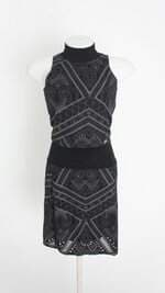 conjunto tricats feminino estampado com tule