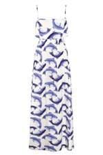 Vestido Viscolinho Renner feminino off white estampado 
