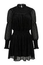 vestido H&M feminino preto flocado