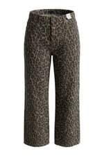 Calça Baggy em Sarja Renner Cintura Média Estampa Animal Print