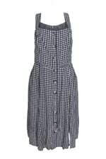 Vestido Midi Estampa Vichy Shoulder