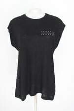 blusa forever 21 feminina preta com aplique