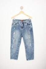 calça slim shoulder feminina azul