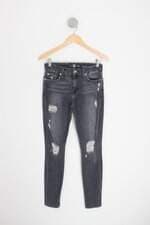 calça jeans 7 for all mankind  feminina cinza