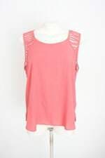 regata consert feminina vermelha com recortes