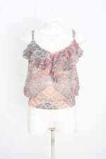 blusa aquamar feminina estampada com babado