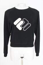 blusa fila feminina preta com silk