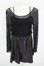 vestido cavalera feminino preto com recortes