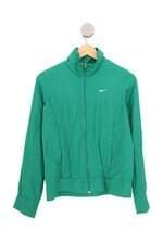 jaqueta esportiva Nike feminina verde com bordado