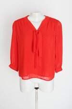 blusa renner feminina vermelha com laço