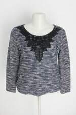 blusa g&w feminina azul com renda
