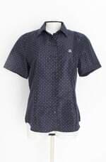 camisa les chemises feminina estampada com bordado