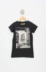 camiseta baby look brooklyn feminina preta com silk