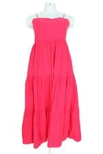 vestido Riachuelo feminino rosa com franzido