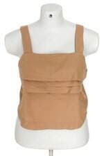 cropped Renner feminino marrom com pregas