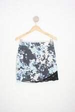saia canal feminina floral com forro e renda