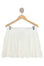 minissaia feminina C&A  bege com com forro