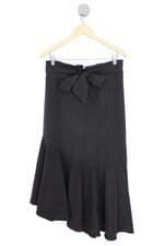 saia Mob feminina cinza com faixa na cintura