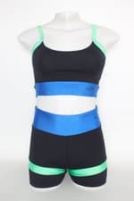 conjunto esportivo lot feminino preto com recortes