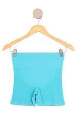 shorts de academia DeMillus feminino azul com cós com elástico