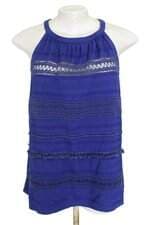blusa Hering feminina azul com renda