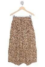 Saia Midi Estampa Animal Print e Fenda La Chocolê 