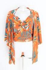 conjunto de kimono e regata stylosa feminino estampado com franzido