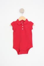 body tommy hilfiger kids vermelho com bordado