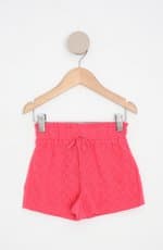 shorts poim kids rosa com recortes