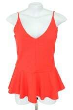 blusa damyller feminina laranja com peplum