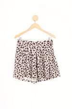 shorts city feminino estampado com pregas