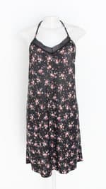 camisola any any feminina preta floral com renda