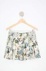 saia pull & bear feminina estampada com pregas
