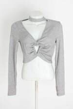 blusa lança perfume feminina cinza