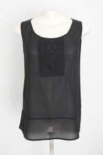 blusa yessica feminina preta com renda