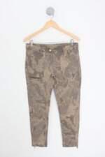 calça de sarja nanaminze feminina estampada