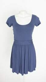 vestido Blue Steel feminino azul com torção