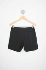 shorts viva feminino preto com pregas