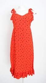 vestido amaro feminino laranja estampado