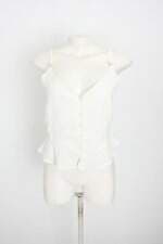 regata haut feminina branca com peplum