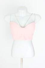 top cropped poema hit feminino rosa com corrente e strass