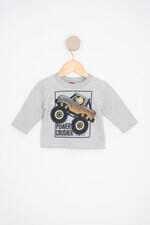 blusa kyly infantil cinza com silk